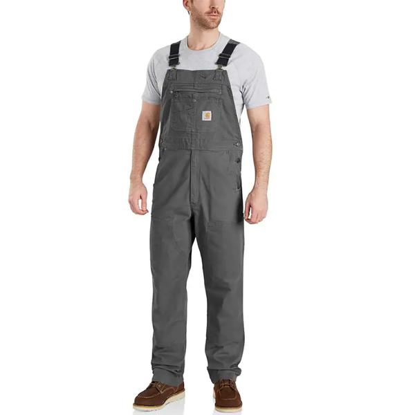 MENS RF RELAXED FIT CANVAS BIB OVERALL 039/GRAVEL