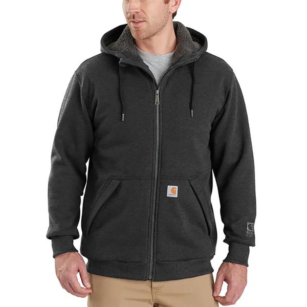 RAIN DEFENDER MIDWEIGHT SHERPA-LINED FULL-ZIP SWEATSHIRT 026/CARBONHEATHER