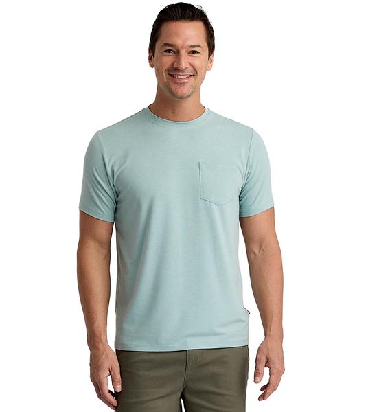 MEN'S BAMBOO FLEX POCKET TEE 446/HTHROCEANMIST