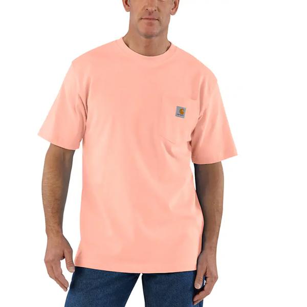 MEN`S WORKWEAR POCKET S/S T-SHIRT Q74/TROPICALPEACH