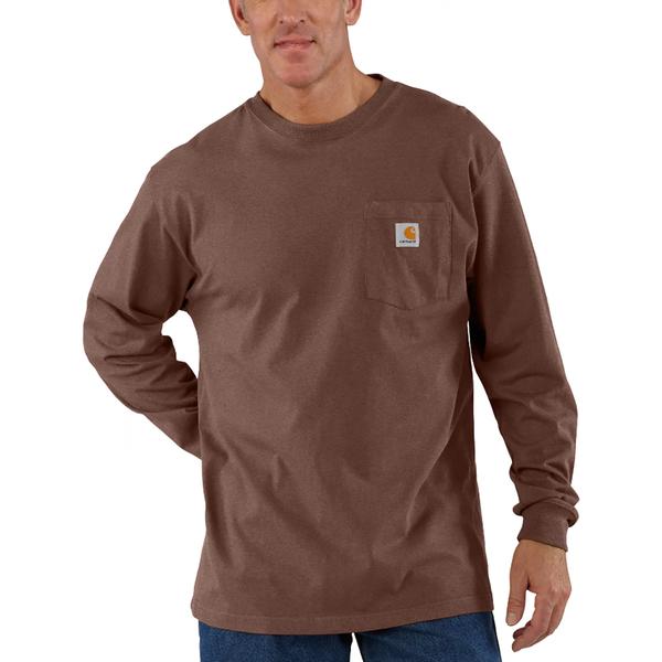 Workwear Long-Sleeve Pocket T-Shirt B86/MOCHAHEATHER