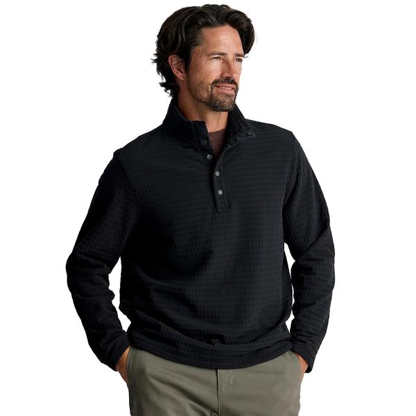 MEN'S GRIDBACK FLEECE SNAP PULLOVER 300/BLACK