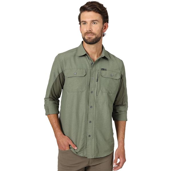 OUTDOOR MIX MATERIAL SHIRT DUSTYOLIVE