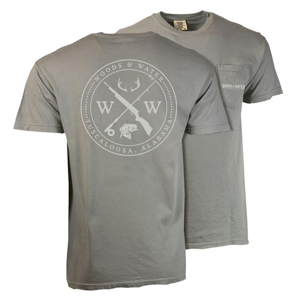 Gun Rod Design Short Sleeve Comfort Colors Tee GREY/GRY