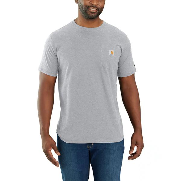 MEN'S FORCE RELAXED FIT MW S/S POCKET TEE HGY/HEATHERGREY