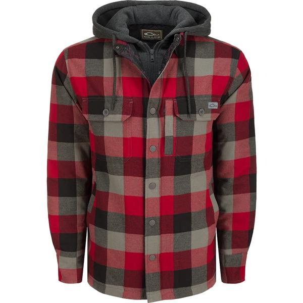 THE CAMPFIRE FLANNEL HOODIE WWN/WINDSORWINE