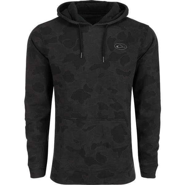 THE THREE END CAMO HOODIE 041/OLDSCHOOLBLACK