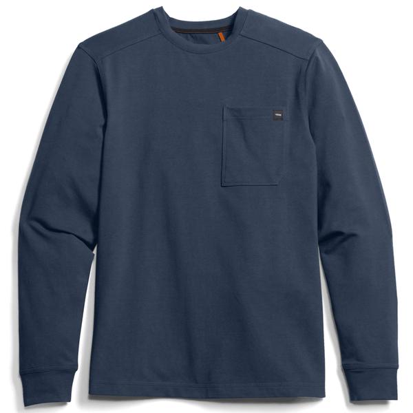 FOOTHILLS L/S CREW STR/STARLIGHTBLUE