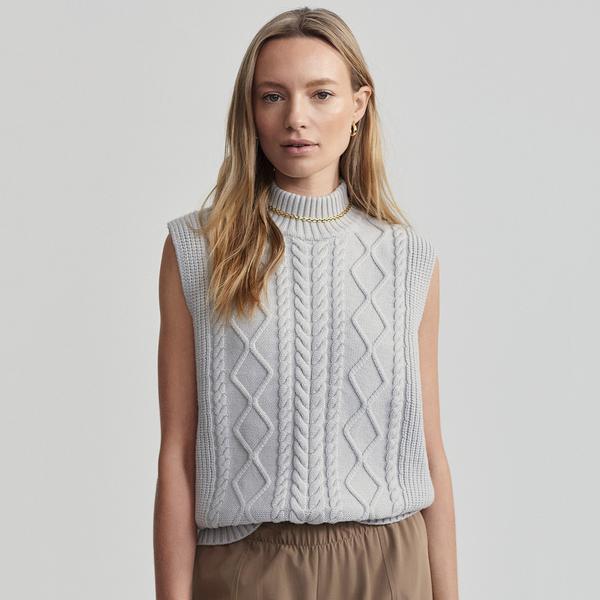 JOILETTE ROLL NECK VEST HARBOURMIST