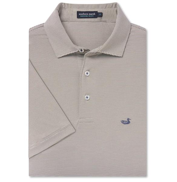 BERMUDA PERF POLO WELLINGTON STRIPE DGY/DARKGREY