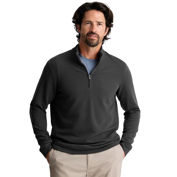 MEN`S WAFFLE QUARTER ZIP 303/MIDNIGHT