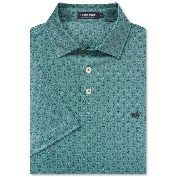 FLYLINE PERFORMANCE POLO SLMT/SLATE/MINT