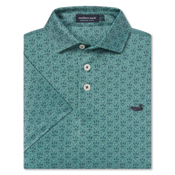 YOUTH FLYLINE PERFORMANCE POLO SLMT/SLATE/MINT