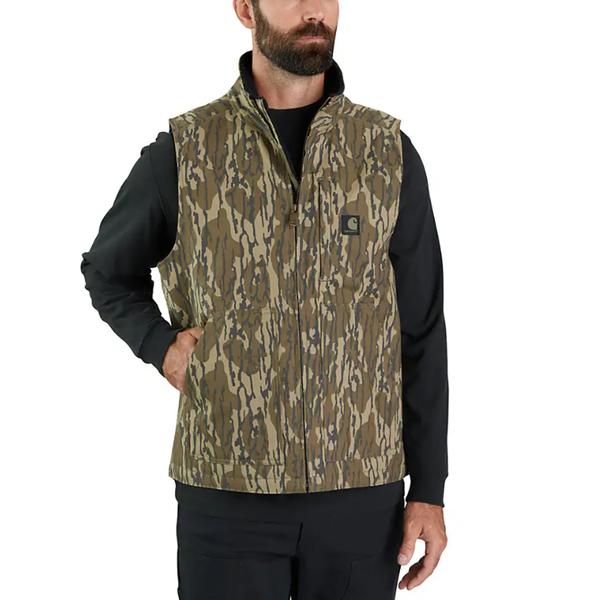 Rugged Flex Duck Loose Fit Sherpa-Lined Camo Vest