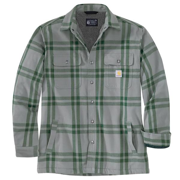 Relaxed Fit Flannel Sherpa-Lined Shirt Jac E82/WEATHERASH