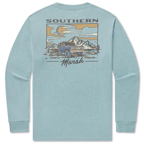 HIGH DESERT RODEO L/S TEE WASHEDMOSSBLUE