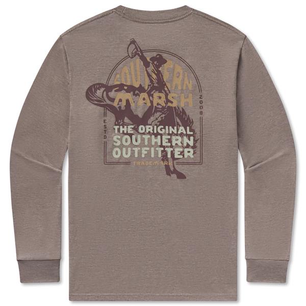 RODEO RIDER L/S SEAWASH TEE WASHEDDARKSHALE