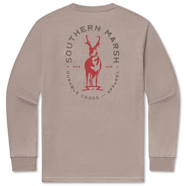 STAG L/S SEAWASH TEE BURNTTAUPE