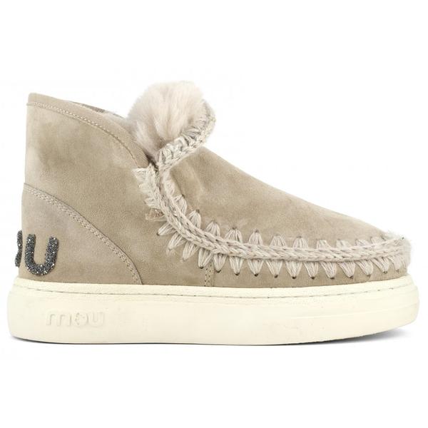 ESKIMO SNEAKER BOLD GLITTER LOGO CAMEL