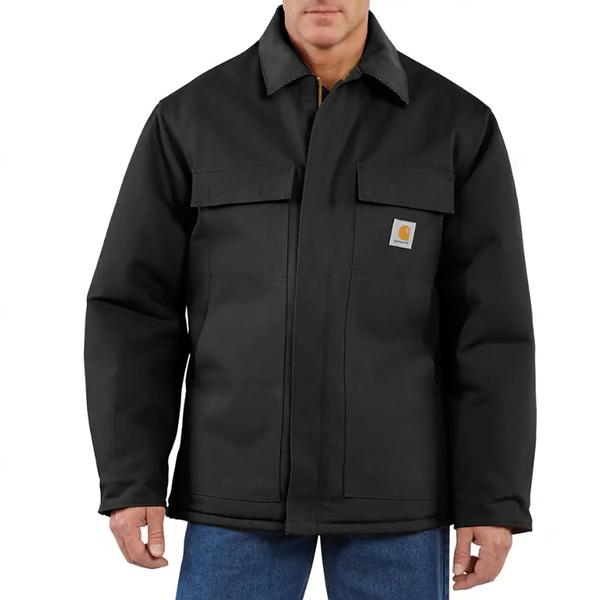 MEN`S Loose Fit Firm Duck Insulated Traditional Coat BLK/BLACK