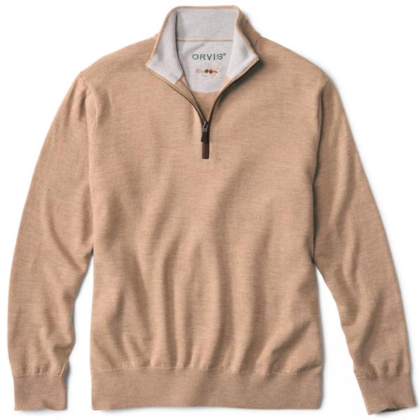 MERINO QUARTER ZIP SWEATER 2.0 11/CAMEL