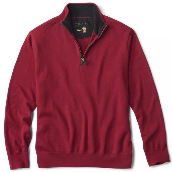 MERINO QUARTER ZIP SWEATER 2.0 17/CRIMSON