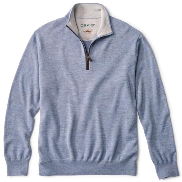 MERINO QUARTER ZIP SWEATER 2.0 32/BLUEFOG