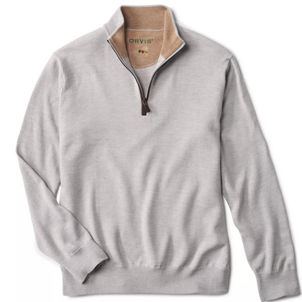 MERINO QUARTER ZIP SWEATER 2.0 61/LIGHTGREY