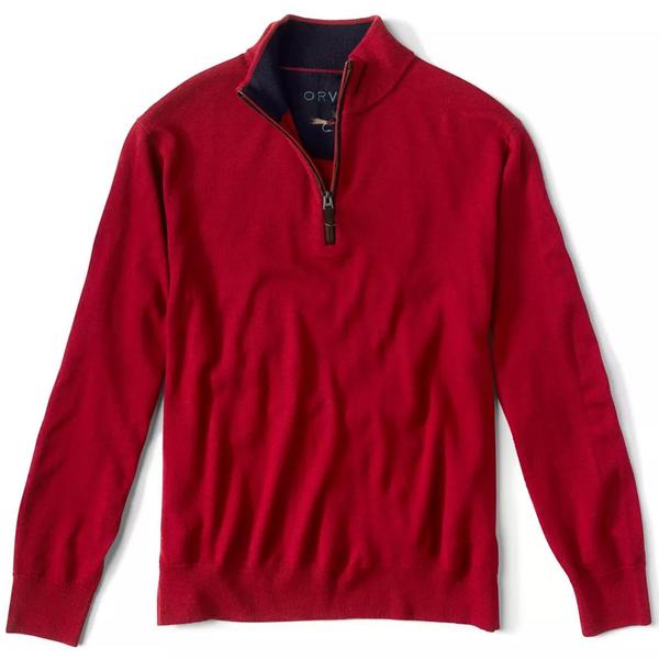 MERINO QUARTER ZIP SWEATER 2.0 66/CARDINAL