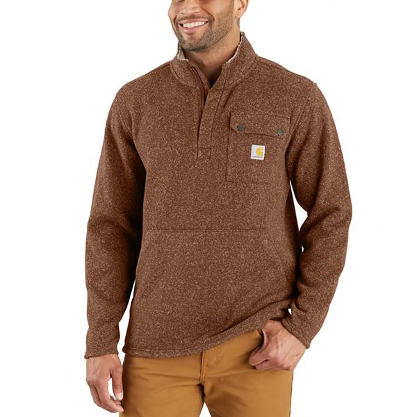 MEN'S RELAXEDFIT MW 1/4ZIP SWEATER FLEECE B80/MOCHA