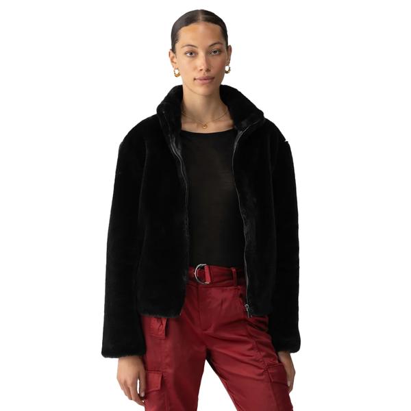 LUX FUR COAT BLACK