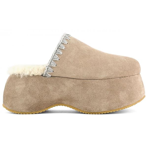 CHUNKY PLATFORM SUEDE CAMEL