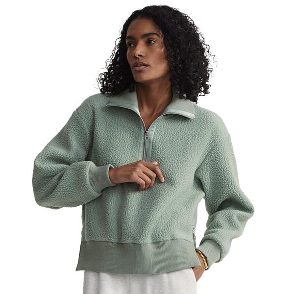 ROSELLE HALF ZIP FLEECE LILYPAD