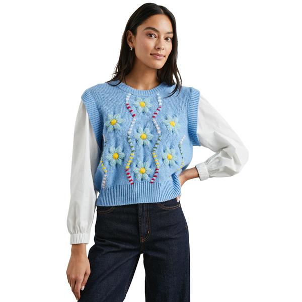 TESS Sweater BLUECABLEDAISIES