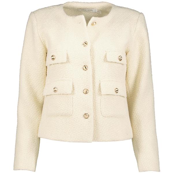 DELFINA CROP JACKET IVORY