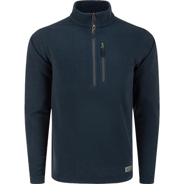 FALL RIVER GRID FLEECE HALF-ZIP PULLOVER BNB/BLUENIGHT