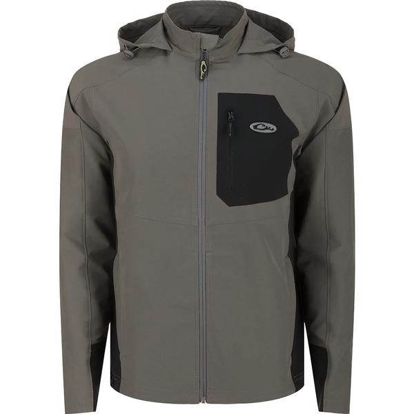 RAIN BRAKE LTWT SOLID SOFTSHELL JACKET CHH/CHARCOALHEATHER