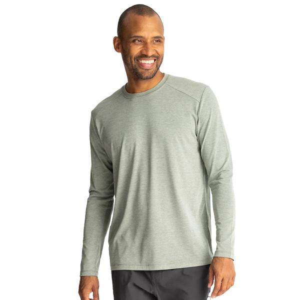 MEN`S BAMBOO SHADE LONG SLEEVE 526/HTHRAGAVEGREEN