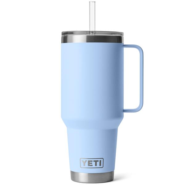 RAMBLER 42OZ STRAW MUG BIG SKY BLUE