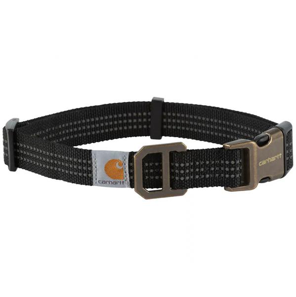 DOG COLLAR BLK/BRUSHEDBRASS