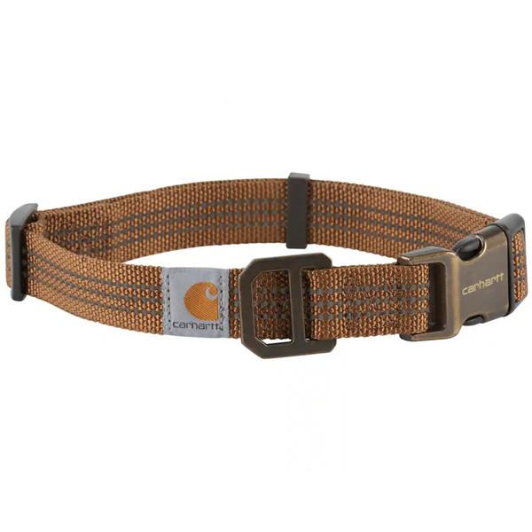 DOG COLLAR BRN/BRUSHEDBRASS