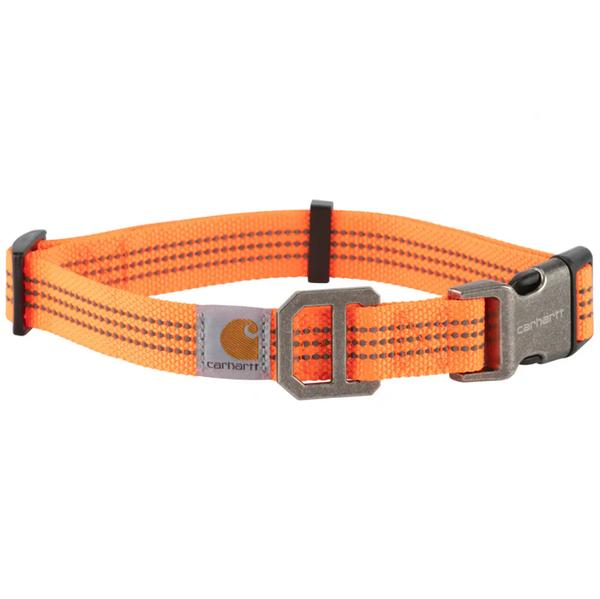 DOG COLLAR ORANGE/NICKEL