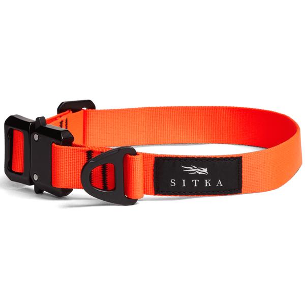 DOG COLLAR BL/BLAZEORANGE