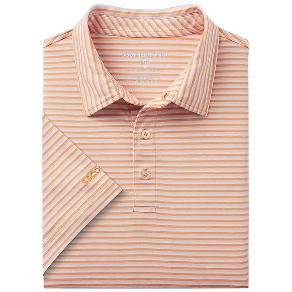 BLUFFTON STRIPE POLO 1344/CANTALOUPE